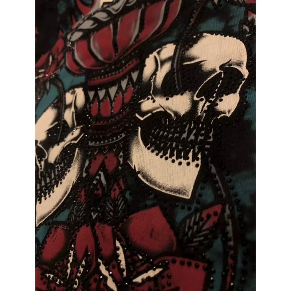 AFFLICTION Men's T-Shirt S/S SCARED TOUCH Black - Picture 7 of 12